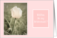 Pink Tulip Will you be my Bridesmaid Card