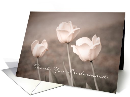 Thank you Bridesmaid - Pink Tulips card (450929)