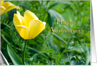 Yellow flower employee anniversary card