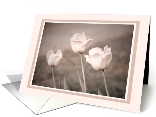 Pink Tulips Thank You card (453469)