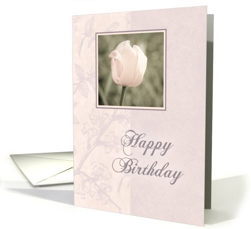Pink Tulip Birthday card (460218)
