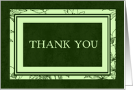 Green thank you parents Card