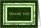 Green thank you parents Card