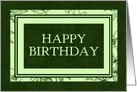 Green Employee Brithday Card