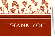Hospitality Thank You - Red Floral card