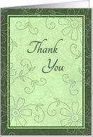 Bridal Shower Hostess Thank You - Green Floral card