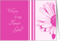 Flower Girl Invitation - Pink Flower card