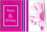 Pink and Purple 16th birthday card