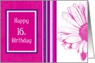 Pink and Purple 16th birthday card