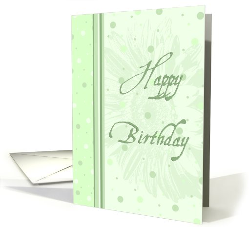 Green Dots Birthday card (468446)