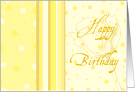 Yellow Dots Birthday Card