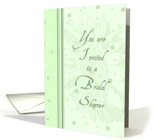 Green Dots Bridal Shower Invitation card (469316)
