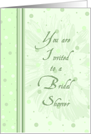 Green Dots Bridal Shower Invitation Card