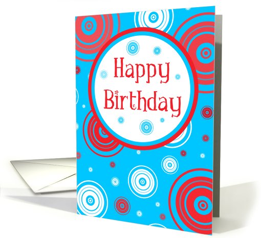 Red White and Blue Birthday card (469318)