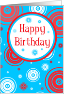 Red White and Blue Birthday Card