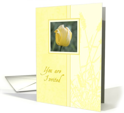 Yellow Flower Wedding Anniversary Invitation card (470307)