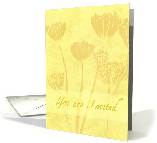 Yellow Flowers Invitation card (471158)