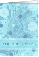 Blue Flower Invitation Card