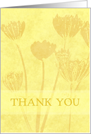 Yellow Flowers Thank You Card