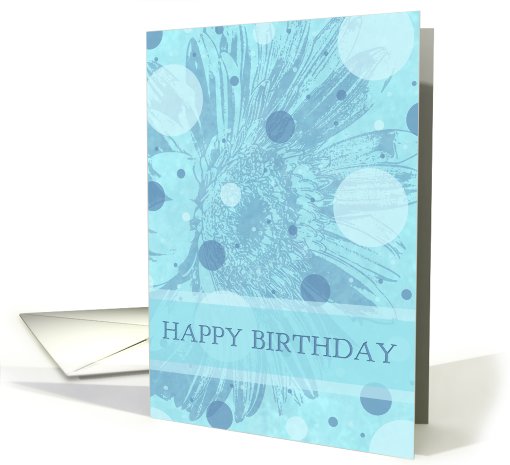 Blue Flower Birthday card (471217)