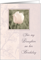 Pink Tulip Daughter Birthday Card