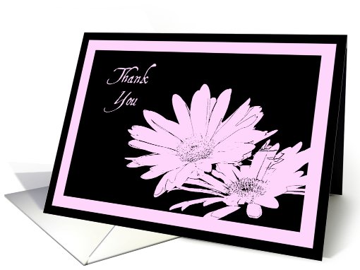 Pink Flowers Thank You Bridesmaid card (471463)