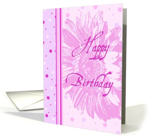 Pink Dots Happy Birthday card (471784)