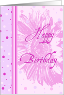 Pink Dots Happy Birthday Card