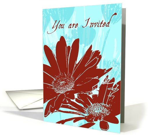 Red Flowers Invitation card (473662)