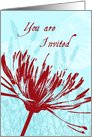 Red Flower Invitation card