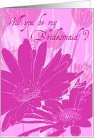 Pink Dots Will you be my Bridesmaid Invitation Card