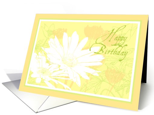White Flower Employee Birthday card (475225)