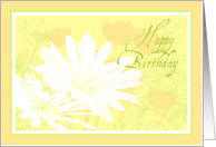 White Flower Employee Birthday Card