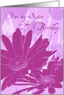 Purple Flowers Sister Birthday Card