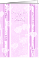 Pink Flowers Sister Birthday Card