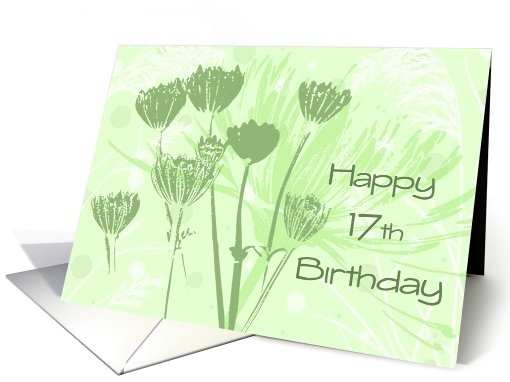 Green 17th Birthday card (479063)
