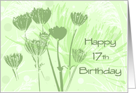 Green 17th Birthday Card
