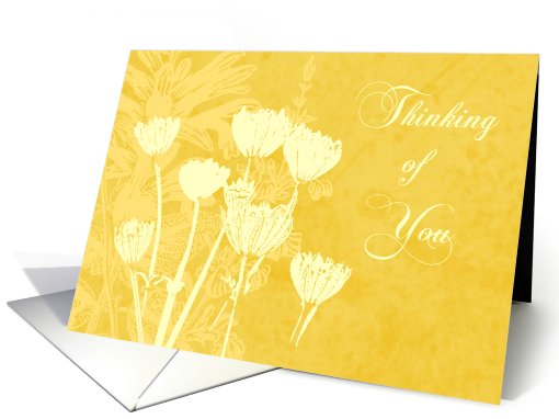 Yellow Flowers Thinking of You card (482726)