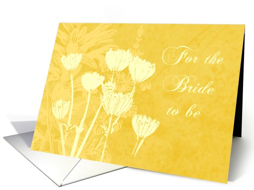 Yellow Flowers Bride Gift card (482865)