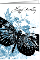 Blue Butterfly Birthday Card