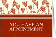 Red Appointment Reminder Card