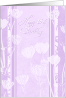 Purple Flowers 13th Birthday Card