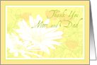 White Flowers Thank You Parents Card