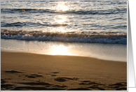 Wave at Sunset Blank Card