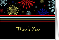 Colorful Stripes Thank You Card