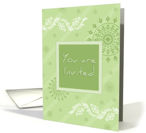 Green Stars Invitation card (520332)