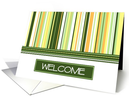 Green Stripes Employee Welcome card (523001)
