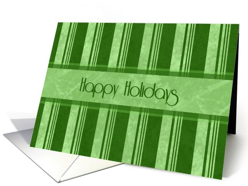 Green Stripes Happy Holidays card (532646)