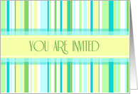 Spring Stripes Invitation Card