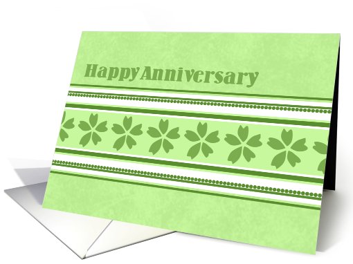 Green  Employee Anniversary card (533598)